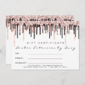 Lashes Makeup Certificate Geschenk (Vorne/Hinten)
