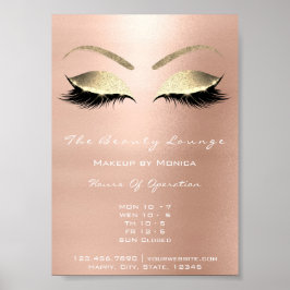 Lashes Makeup Glitzer Beauty Salon Poster