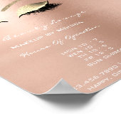 Lashes Makeup Glitzer Beauty Salon Poster (Ecke)