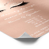 Lashes Makeup Glitzer Beauty Salon Poster (Ecke)
