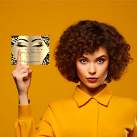 Lashes Makeup Gold Confetti Zertifikat Geschenk