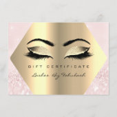 Lashes Makeup Gold Diamond Zertifikat Geschenk Ros (Rückseite)