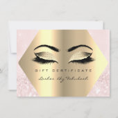 Lashes Makeup Gold Diamond Zertifikat Geschenk Ros (Rückseite)