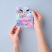 Lashes Makeup Graue Preisliste Rosa Flyer (Gruppe)