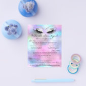 Lashes Makeup Graue Preisliste Rosa Flyer (Einzeln)