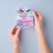 Lashes Makeup Graue Preisliste Rosa Flyer (Gruppe)