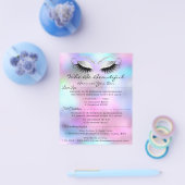 Lashes Makeup Graue Preisliste Rosa Flyer (Einzeln)