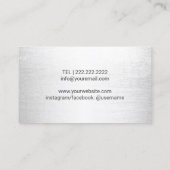 Lashes Makeup Haar Stylist Modernes Gold & Silber Visitenkarte (Rückseite)