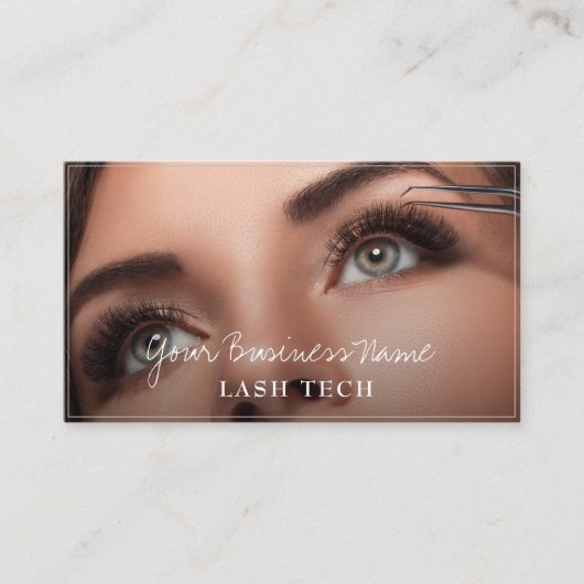 Lashes Makeup Nail Tech Aesthetic Modern Visitenkarte (Vorderseite)