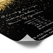 Lashes Makeup Openings Golden Confetti Black Poster (Ecke)