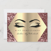 Lashes Makeup Rose Gold Browns Certificate Geschen (Rückseite)