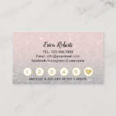 Lashes Makeup Rose Gold & Silver Loyalty Treuekarte (Rückseite)