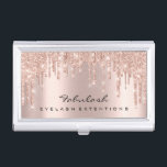 Lashes Makeup Rose Spark Tropfen Glitzer Lux Visitenkarten Dose<br><div class="desc">FlorenceK Luxus-Kollektion für Schönheitssalon</div>