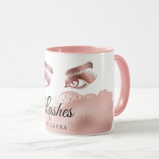 Lashes Makeup Rose Tasse (VorderseiteRechts)