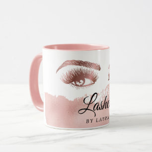 Lashes Makeup Rose Tasse