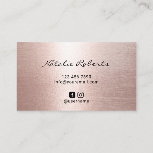 Lashes Makeup Rose Terminkarte (Rückseite)