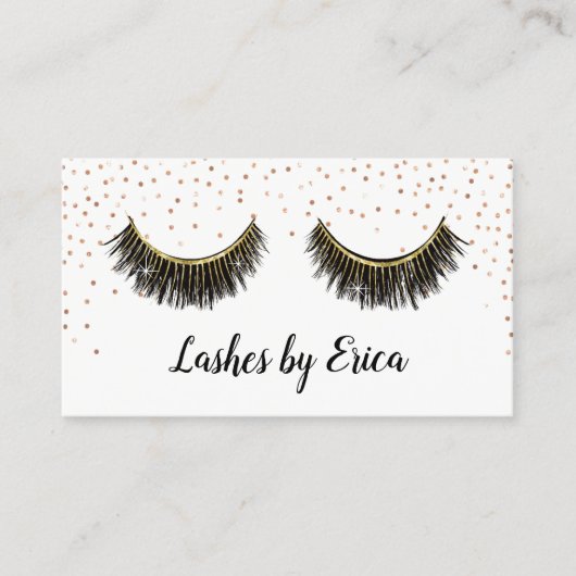 Lashes Makeup Rose Treuekarte (Vorderseite)