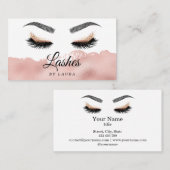 Lashes Makeup Rose Visitenkarte (Vorne/Hinten)
