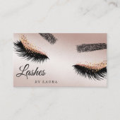 Lashes Makeup Rose Visitenkarte (Vorderseite)