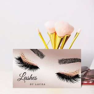 Lashes Makeup Rose Visitenkarte