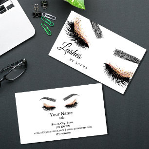 Lashes Makeup Rose Visitenkarte