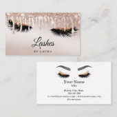 Lashes Makeup Rose Visitenkarte (Vorne/Hinten)
