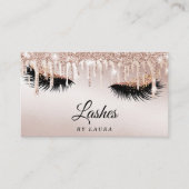 Lashes Makeup Rose Visitenkarte (Vorderseite)