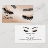 Lashes Makeup Rose Visitenkarte (Vorne/Hinten)