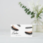 Lashes Makeup Rose Visitenkarte (Stehend Vorderseite)