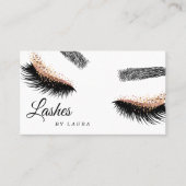 Lashes Makeup Rose Visitenkarte (Vorderseite)