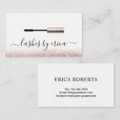 Lashes Makeup Rose Visitenkarte (Vorne/Hinten)