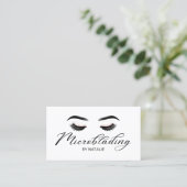 Lashes Microblading Elegant Typografie Visitenkarte (Stehend Vorderseite)