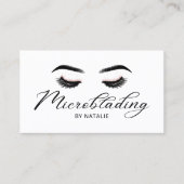 Lashes Microblading Elegant Typografie Visitenkarte (Vorderseite)
