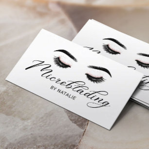 Lashes Microblading Elegant Typografie Visitenkarte