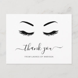 Lashes Minimalistische Schwarz-weiße Elegante Viel Postkarte