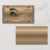 Lashes Modern Blue Minimalist Eye Illustration  Visitenkarte (Vorne/Hinten)