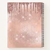 Lashes Moderne Rose Gold Terminologiebuch Notizblock (Rückseite)