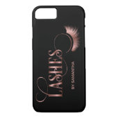 Lashes Moderne Rose Gold Typografie Makeup Artist Case-Mate iPhone Hülle (Rückseite)