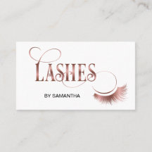Lashes Moderne Rose Gold Typografie Makeup Artist