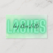 Lashes nach der grünen Visitenkarte (Vorderseite)