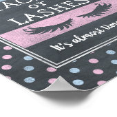 Lashes oder Staches Poster (Ecke)