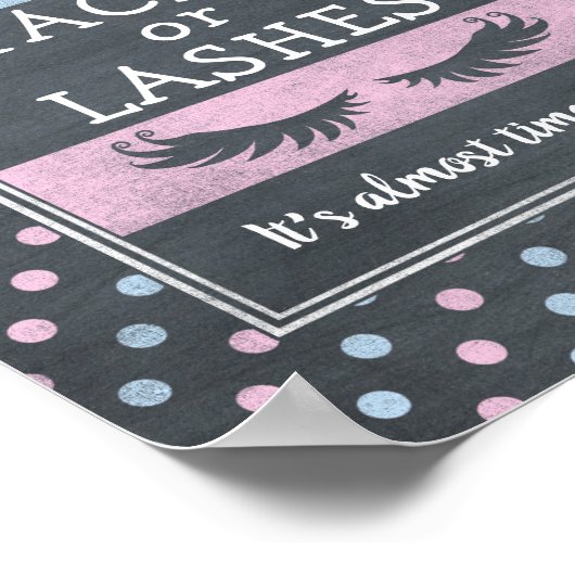 Lashes oder Staches Poster (Ecke)