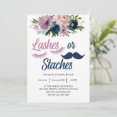 Lashes oder Stress Gender Reveitation Einladung (Stehend Vorderseite)