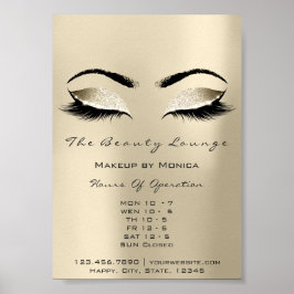 Lashes Öffnungszeiten Elfenbeinsalon Glitzer Poster
