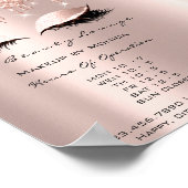 Lashes Öffnungszeiten Salon Rose Tropfen Park Poster (Ecke)