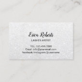 Lashes & ohrfarbene Lippen Visitenkarte (Rückseite)