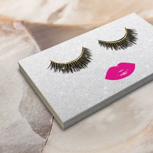 Lashes & ohrfarbene Lippen Visitenkarte