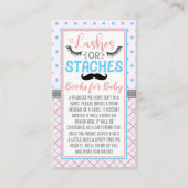 "Lashes or staches" Modernes Party zur Aufdeckung Begleitkarte (Vorderseite)