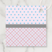 "Lashes or staches" Modernes Party zur Aufdeckung Geschenkanhänger (Rückseite)