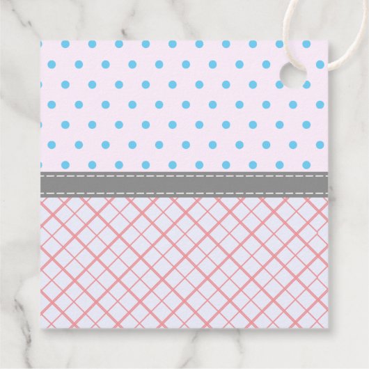 "Lashes or staches" Modernes Party zur Aufdeckung Geschenkanhänger (Rückseite)